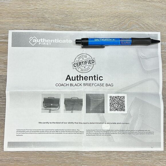 *5123 Coach black leather briefcase - Picture 13 of 13